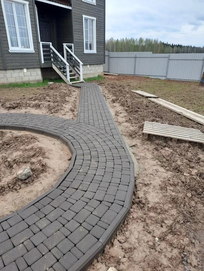 Укладка тротуарной плитки