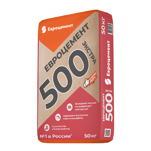 Цемент Евроцемент М500 Д0 ЦЕМ I 42,5 50 кг